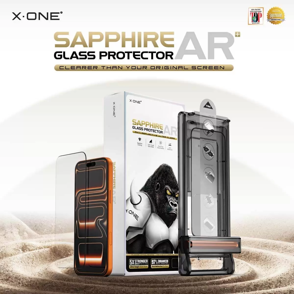 واقي شاشة من الزجاج المقسى Sapphire AR+