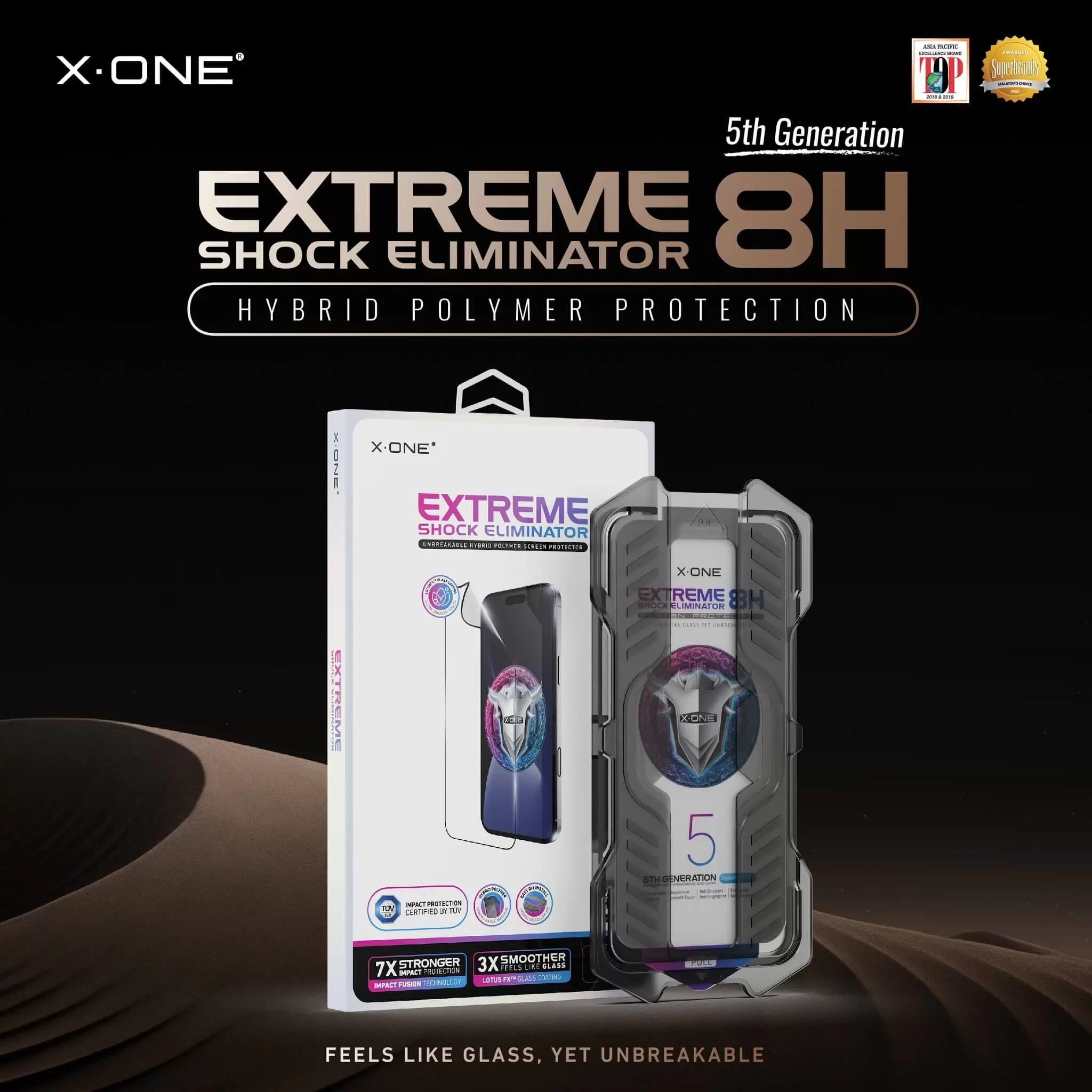 مزيل الصدمات الفائق 8H مع مجموعة أدوات التثبيت - Clear HD