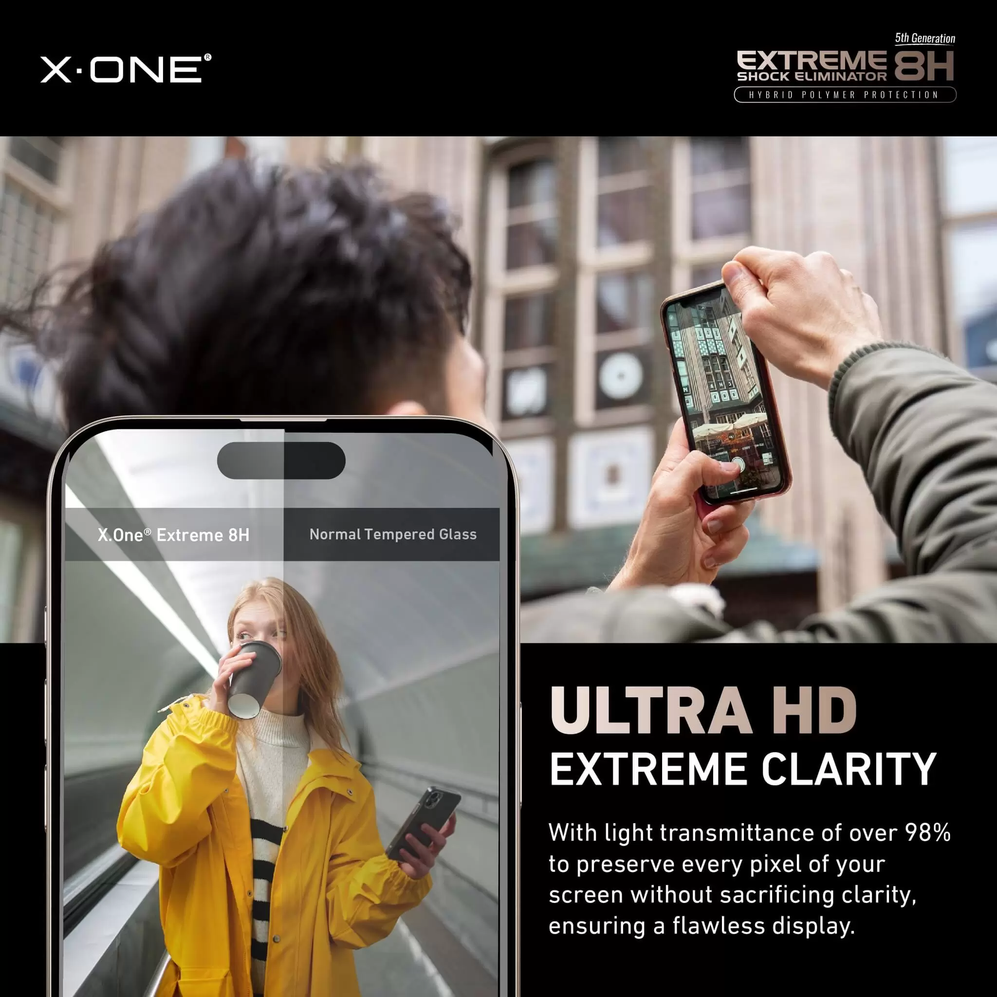 مزيل الصدمات الفائق 8H مع مجموعة أدوات التثبيت - Clear HD
