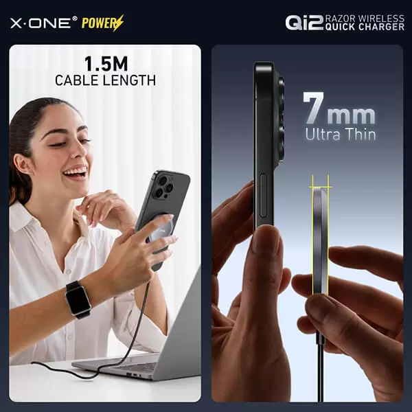 شاحن سريع لاسلكي Qi2 Razor